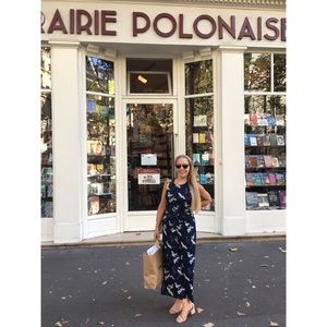 Navy blue print jumper